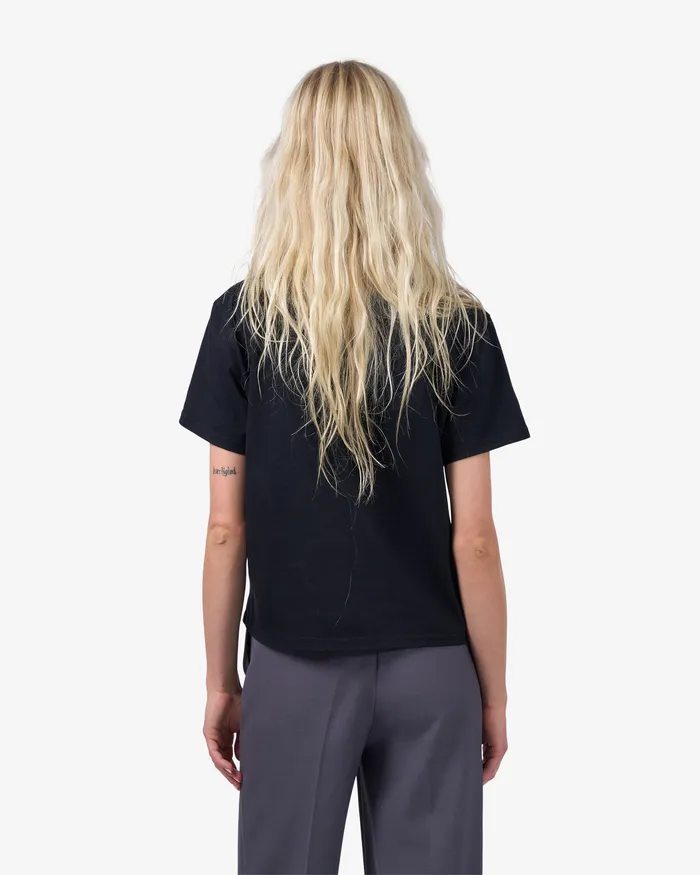 TShirts Colorfulstandard Women Organic Boxy Crop Tee 8211 Snow Melange