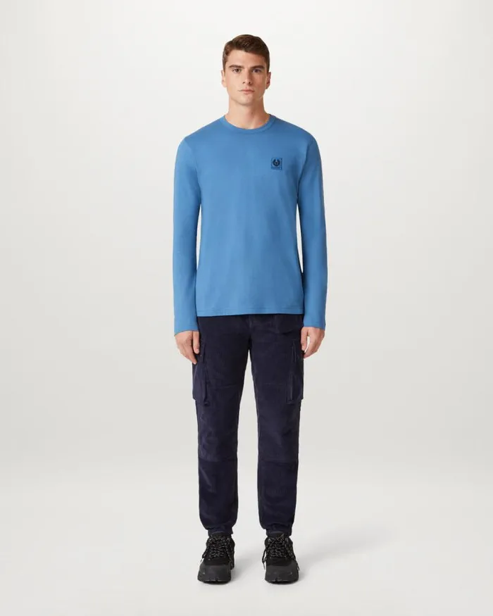 TShirts Men Belstaff Belstaff Long Sleeved TShirt Moonlight Blue TShirts Men Belstaff Belstaff Long Sleeved TShirt Moonlight Blue