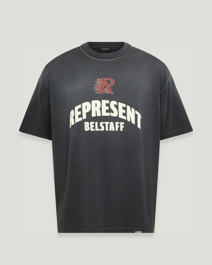 TShirts Men Belstaff Belstaff X Represent Flame Phoenix TShirt Shadow