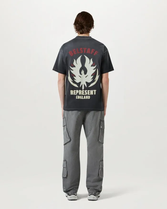 TShirts Men Belstaff Belstaff X Represent Flame Phoenix TShirt Shadow TShirts Men Belstaff Belstaff X Represent Flame Phoenix TShirt Shadow