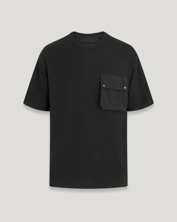 TShirts Men Belstaff Castmaster Pocket TShirt Black