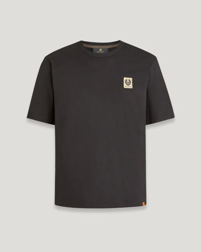 TShirts Men Belstaff Centenary Patch TShirt Black