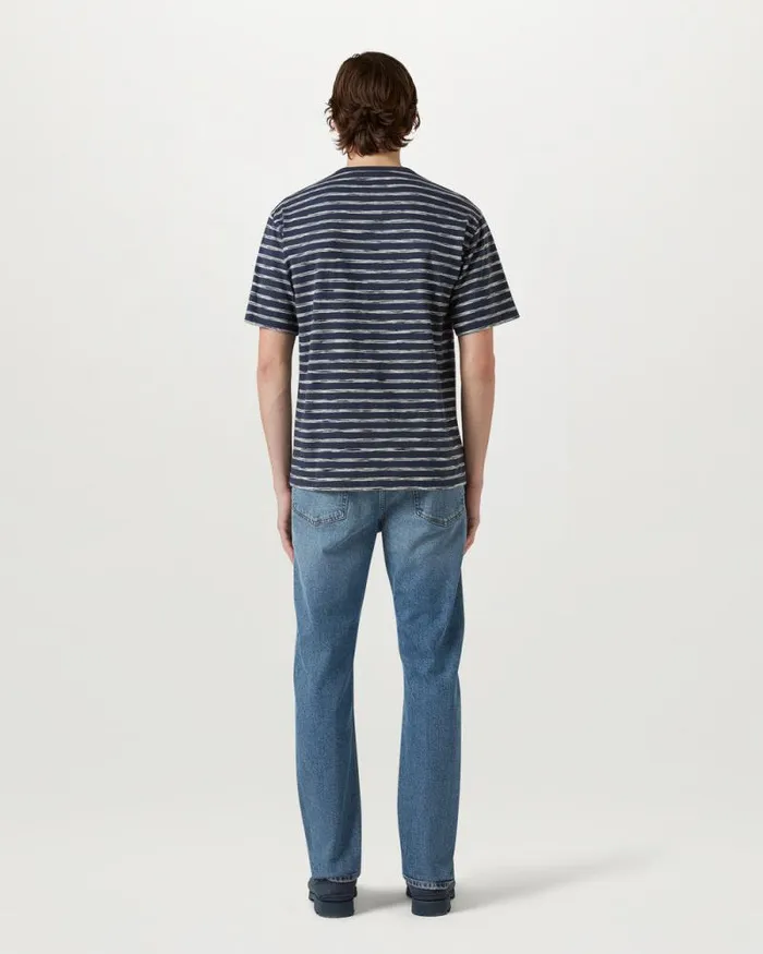 TShirts Men Belstaff Drum TShirt Surfline Stripe Dark Ink Natural TShirts Men Belstaff Drum TShirt Surfline Stripe Dark Ink Natural