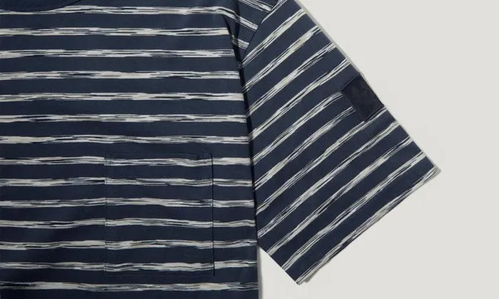 TShirts Men Belstaff Drum TShirt Surfline Stripe Dark Ink Natural TShirts Men Belstaff Drum TShirt Surfline Stripe Dark Ink Natural