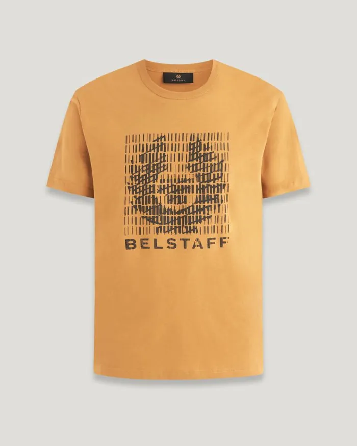 TShirts Men Belstaff Match TShirt Glaze Yellow