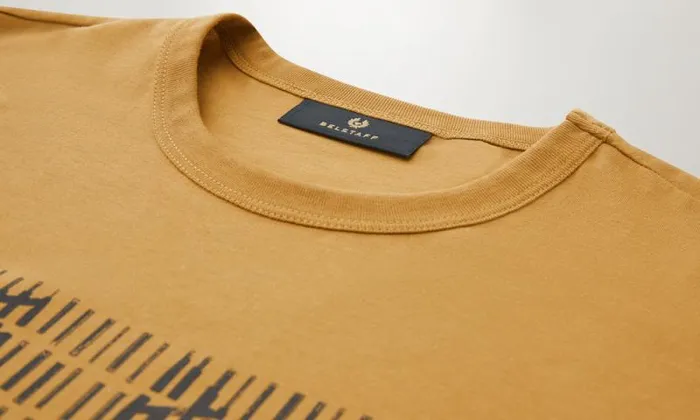 TShirts Men Belstaff Match TShirt Glaze Yellow