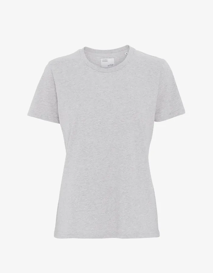TShirts Women Light Organic Tee 8211 Snow Melange 8211 Colorfulstandard Women