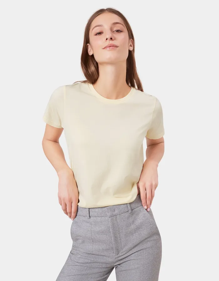 TShirts Women Light Organic Tee 8211 Snow Melange 8211 Colorfulstandard Women