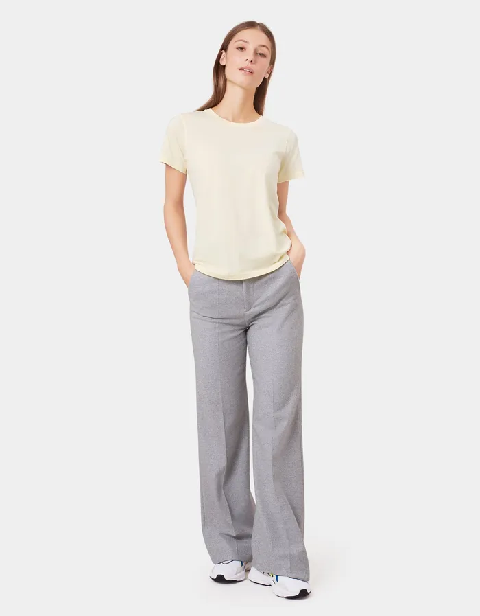 TShirts Women Light Organic Tee 8211 Snow Melange 8211 Colorfulstandard Women