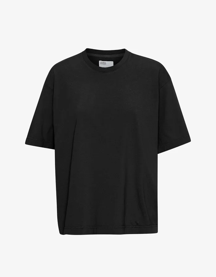 TShirts Women Oversized Organic TShirt 8211 Deep Black Colorfulstandard