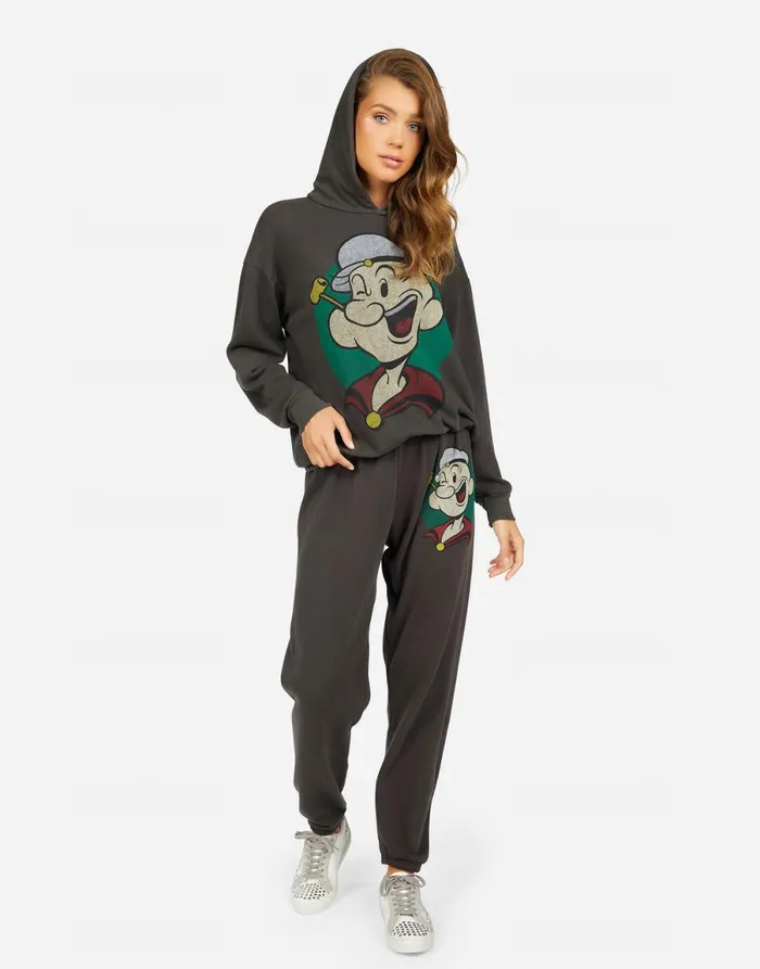 Tanzy Vintage Popeye Vintage Black Women039s Lauren Moshi Long Sweatpants