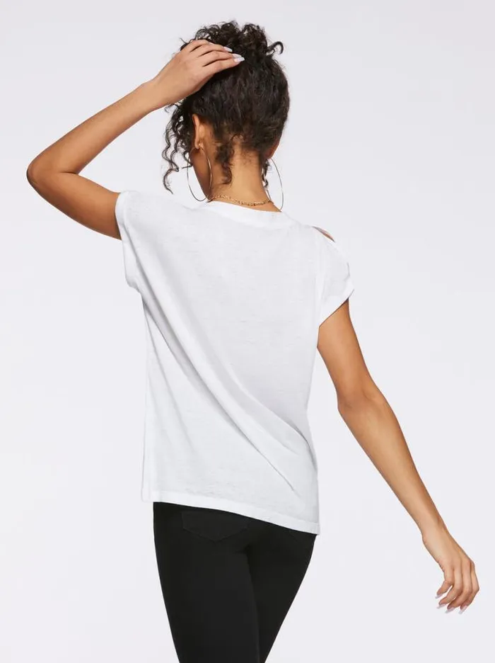 Tees Clothing Jessica Simpson Amory Tee In Bright White