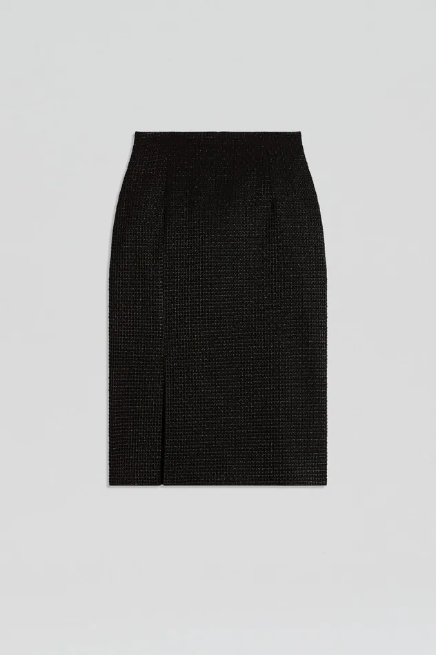 TINSEL GINGHAM SKIRT BLACK Dresses Scanlan Theodore Women TINSEL GINGHAM SKIRT BLACK Dresses Scanlan Theodore Women