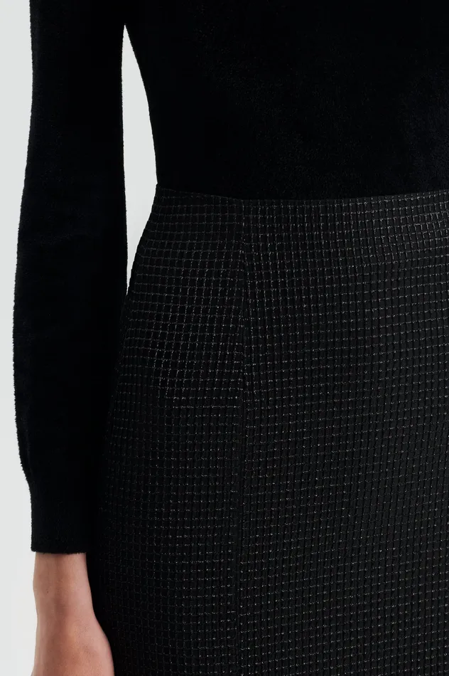 TINSEL GINGHAM SKIRT BLACK Dresses Scanlan Theodore Women TINSEL GINGHAM SKIRT BLACK Dresses Scanlan Theodore Women