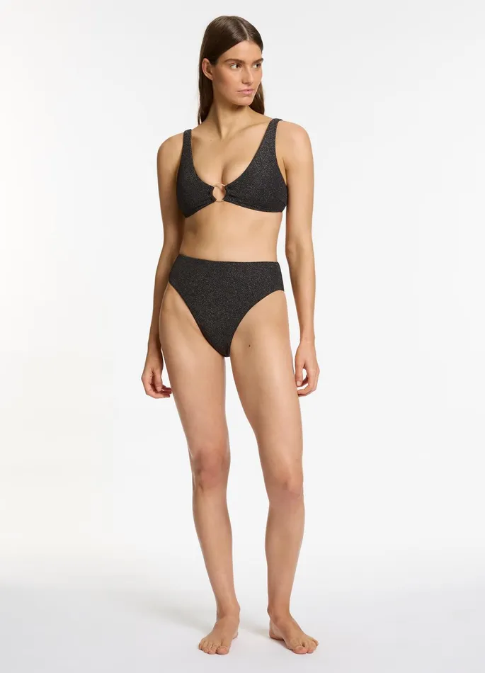 Tirari Nights Triangle Bikini Top Black Women JETS Australia Tri Bikini Tops