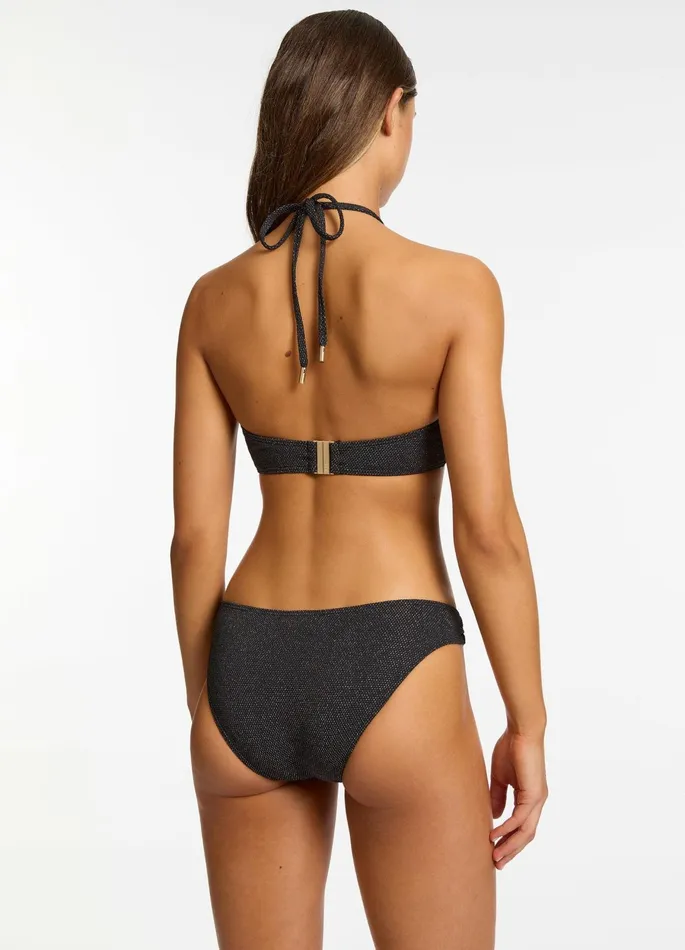 Tirari Nights Trim Side Hipster Bikini Bottom Black Women JETS Australia Hipster Bikini Bottoms
