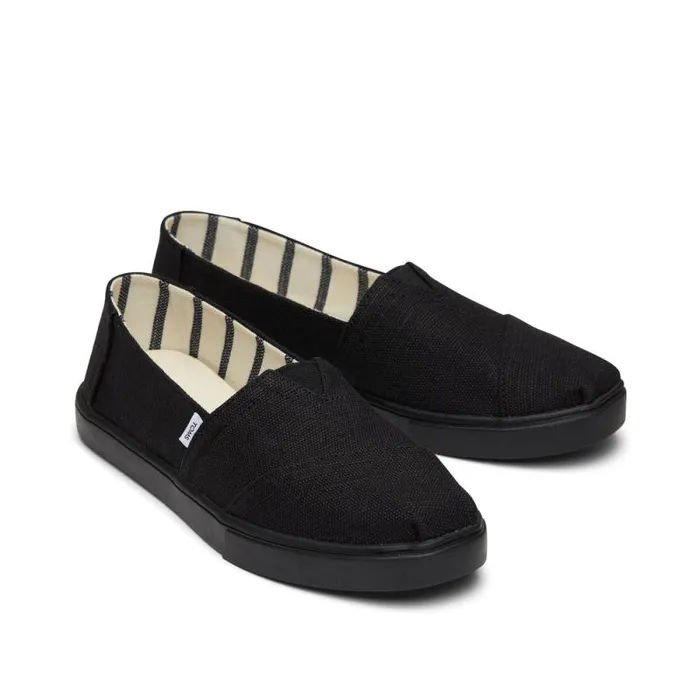 Toms Alpargatas Alpargata Cupsole Slip On All Black Heritage Canvas 8211 Women