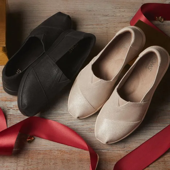 Toms Alpargatas Alpargata Plus Champagne Metallic Suede 8211 Women Toms Alpargatas Alpargata Plus Champagne Metallic Suede 8211 Women