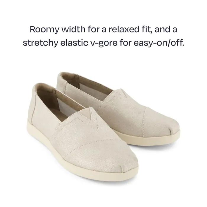 Toms Alpargatas Alpargata Plus Champagne Metallic Suede 8211 Women Toms Alpargatas Alpargata Plus Champagne Metallic Suede 8211 Women