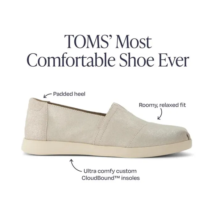 Toms Alpargatas Alpargata Plus Champagne Metallic Suede 8211 Women Toms Alpargatas Alpargata Plus Champagne Metallic Suede 8211 Women