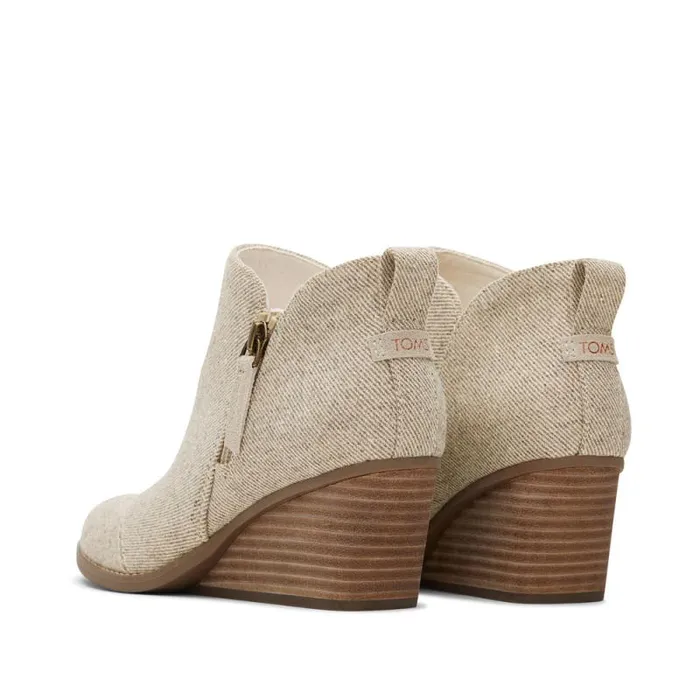 Toms Boots and Booties Goldie Wedge Boot Natural Glimmer 8211 Women