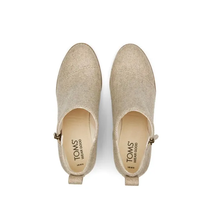 Toms Boots and Booties Goldie Wedge Boot Natural Glimmer 8211 Women