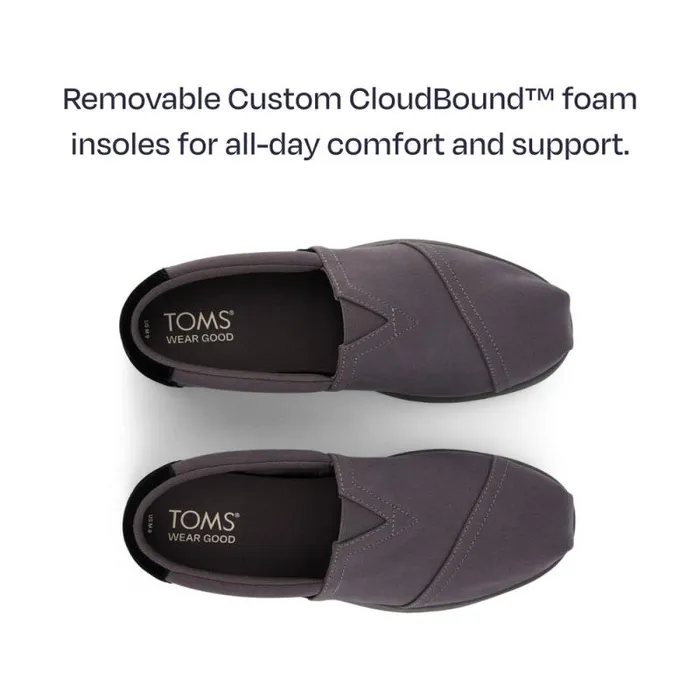 Toms Dress Casual Alp FWD Dark Grey Twill 8211 Men Toms Dress Casual Alp FWD Dark Grey Twill 8211 Men