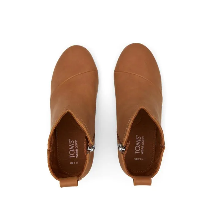 Toms Dress Casual Clare Kids Wedge Boot Tan 8211 Kids