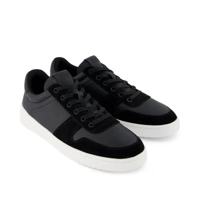 Toms Dress Casual TRVL LITE Court Sneaker Black Leather 8211 Men