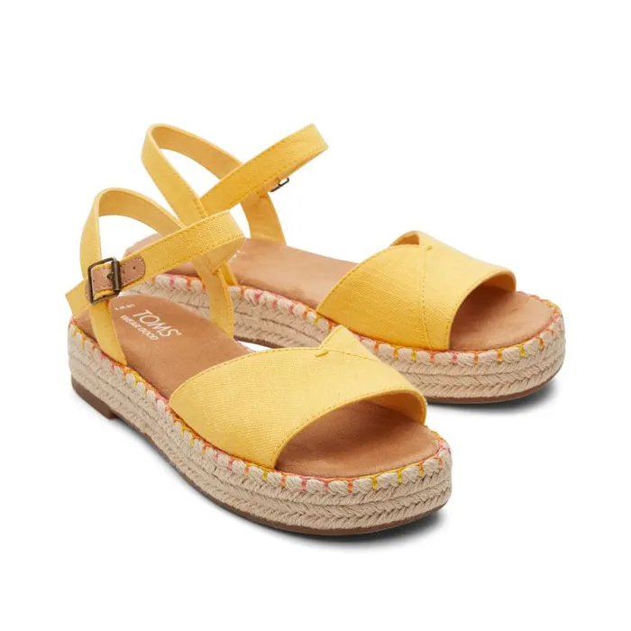 Toms Espadrilles Abby Flatform Espadrille Sandal Pineapple Yellow 8211 Women Toms Espadrilles Abby Flatform Espadrille Sandal Pineapple Yellow 8211 Women