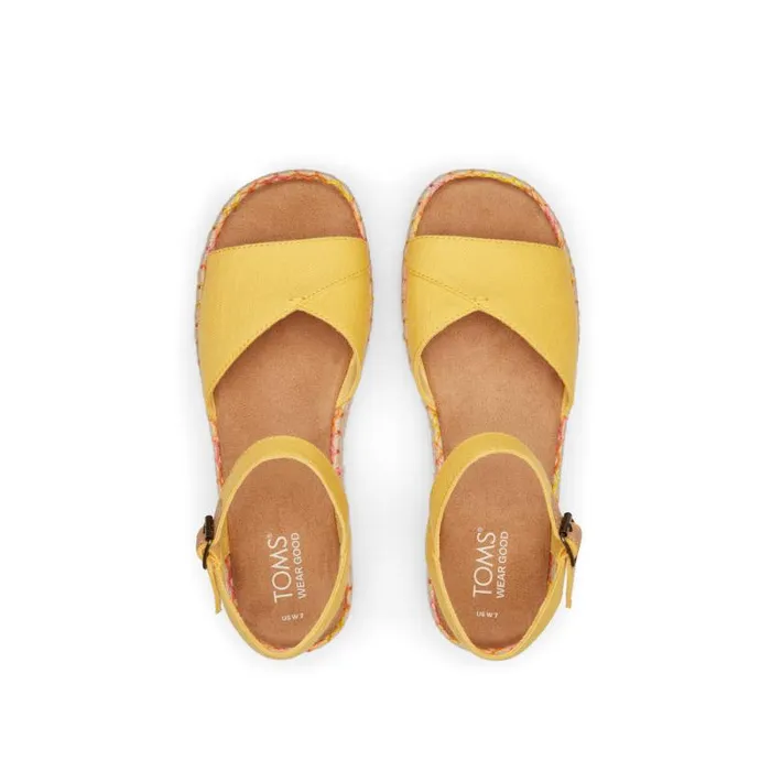 Toms Espadrilles Abby Flatform Espadrille Sandal Pineapple Yellow 8211 Women Toms Espadrilles Abby Flatform Espadrille Sandal Pineapple Yellow 8211 Women