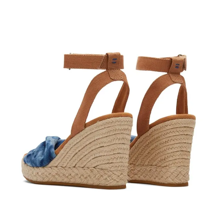 Toms Espadrilles Marisela Wedge Sandal Navy Washed Denim 8211 Women Toms Espadrilles Marisela Wedge Sandal Navy Washed Denim 8211 Women