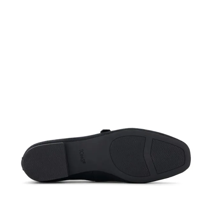 Toms Flats and Loafers Bianca Flat Black Metallic Suede 8211 Women
