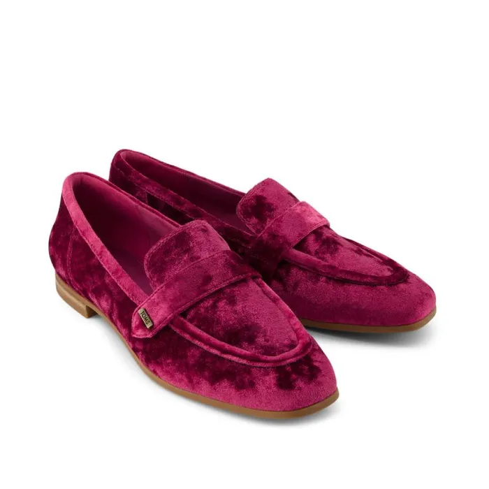 Toms Flats and Loafers Lynette Loafer Berry Burgundy Crushed Velvet 8211 Women Toms Flats and Loafers Lynette Loafer Berry Burgundy Crushed Velvet 8211 Women