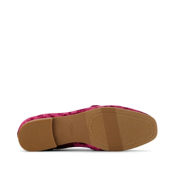 Toms Flats and Loafers Lynette Loafer Berry Burgundy Crushed Velvet 8211 Women Toms Flats and Loafers Lynette Loafer Berry Burgundy Crushed Velvet 8211 Women