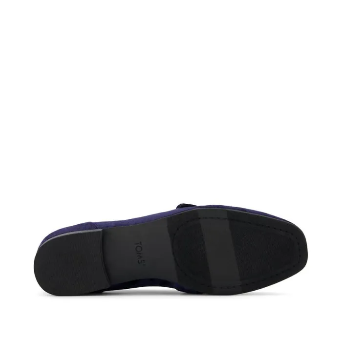 Toms Flats and Loafers Lynette Loafer Navy Crushed Velvet 8211 Women Toms Flats and Loafers Lynette Loafer Navy Crushed Velvet 8211 Women