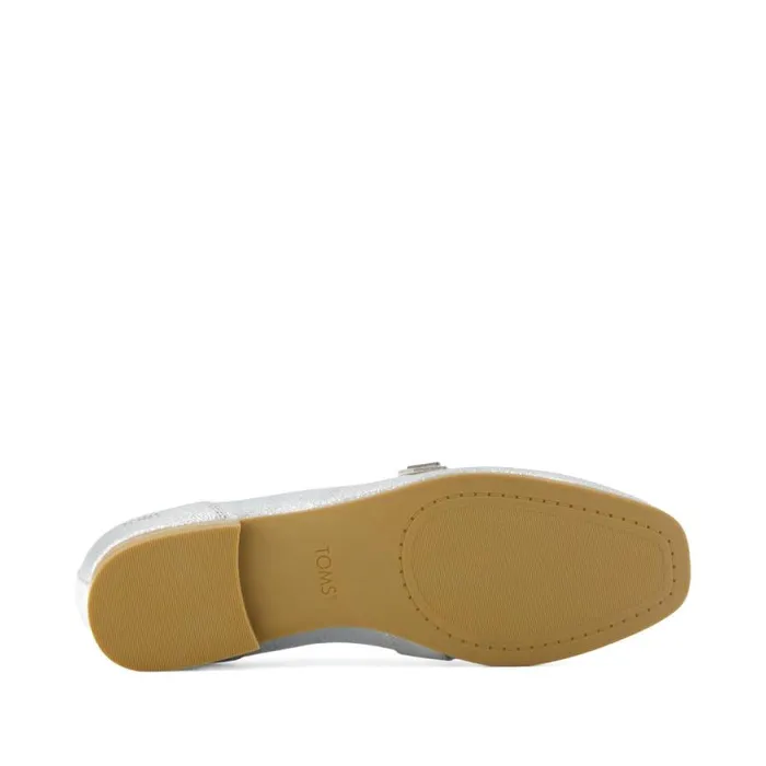 Toms Flats and Loafers Lynette Loafer Silver Crinkle Leather 8211 Women Toms Flats and Loafers Lynette Loafer Silver Crinkle Leather 8211 Women