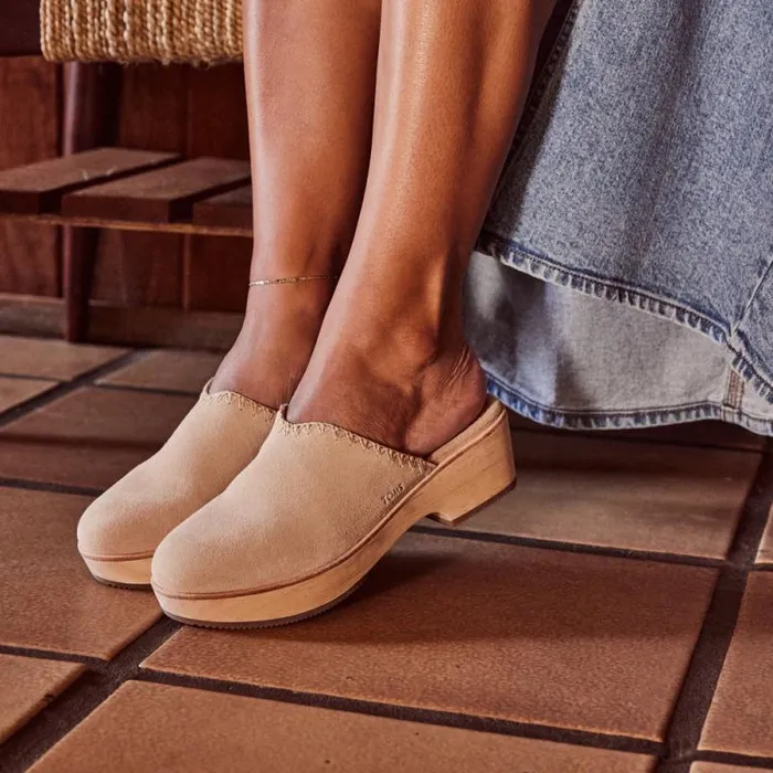 Toms Heels and Wedges Addison Clog Heel Deco Natural 8211 Women