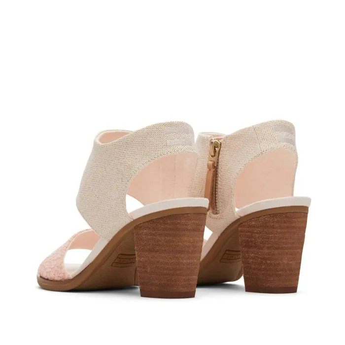 Toms Heels and Wedges Majorca Cutout Sandal Metallic Dusty Peach 8211 Women