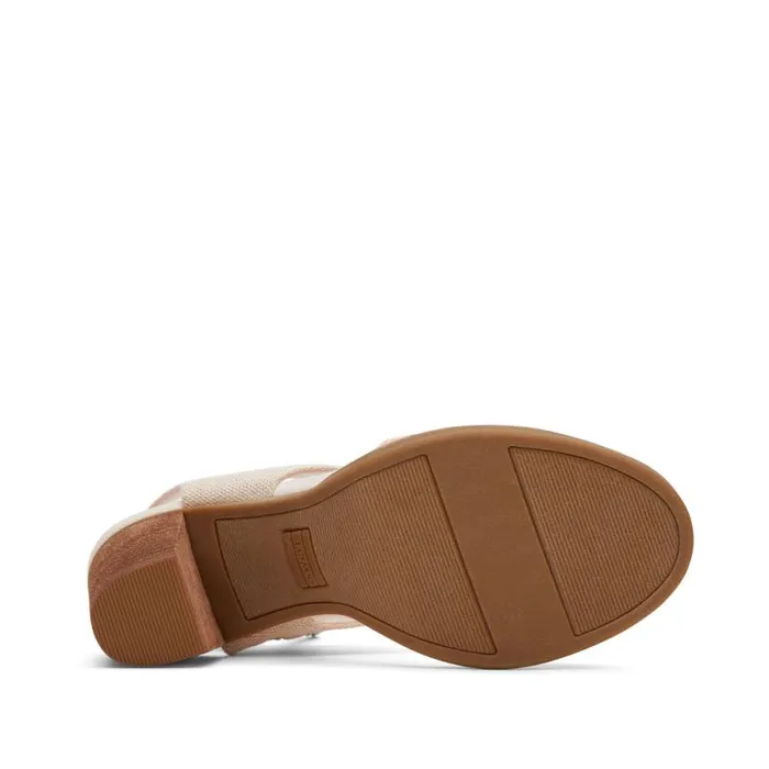 Toms Heels and Wedges Majorca Cutout Sandal Metallic Dusty Peach 8211 Women