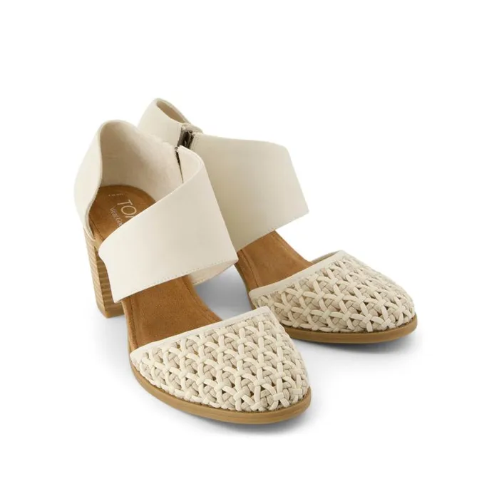 Toms Heels and Wedges Milan Closed Toe Heel Natural Geo Basket Pu Leather 8211 Women Toms Heels and Wedges Milan Closed Toe Heel Natural Geo Basket Pu Leather 8211 Women
