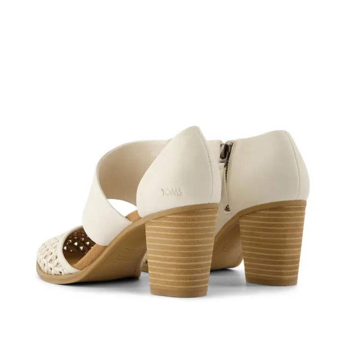 Toms Heels and Wedges Milan Closed Toe Heel Natural Geo Basket Pu Leather 8211 Women Toms Heels and Wedges Milan Closed Toe Heel Natural Geo Basket Pu Leather 8211 Women
