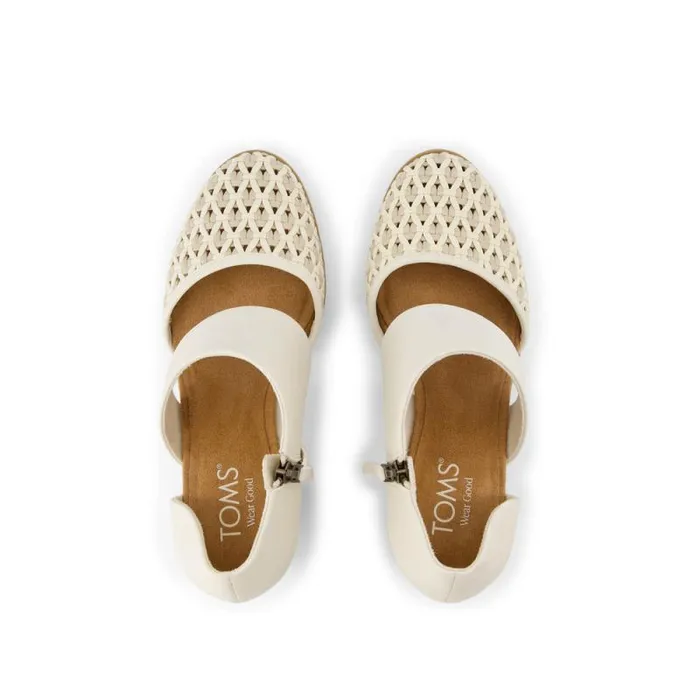 Toms Heels and Wedges Milan Closed Toe Heel Natural Geo Basket Pu Leather 8211 Women Toms Heels and Wedges Milan Closed Toe Heel Natural Geo Basket Pu Leather 8211 Women