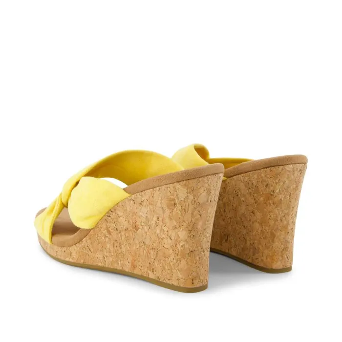 Toms Heels and Wedges Serena Cork Wedge Sandal Yellow 8211 Women Toms Heels and Wedges Serena Cork Wedge Sandal Yellow 8211 Women