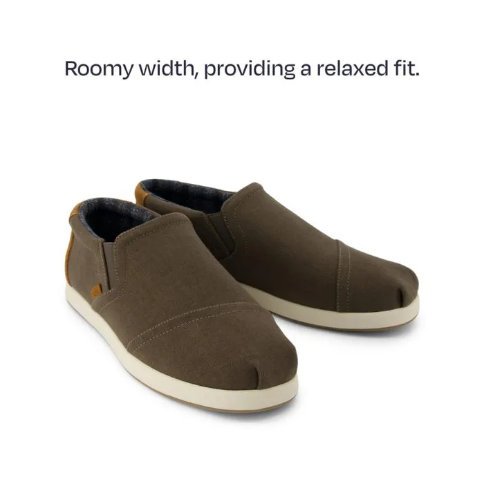 Toms Slip Ons Alp FWD Mid Canteen Green Vintage Twill 8211 Men Toms Slip Ons Alp FWD Mid Canteen Green Vintage Twill 8211 Men