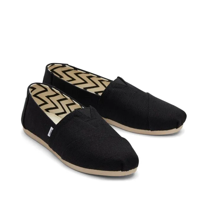 Toms Slip Ons Alpargata Black Heritage Canvas 8211 Women