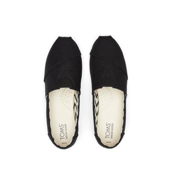 Toms Slip Ons Alpargata Black Heritage Canvas 8211 Women