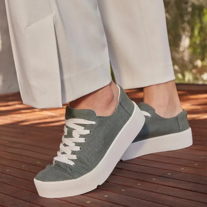 Toms Slip Ons Verona LaceUp Sneaker Bonsai Green 8211 Women