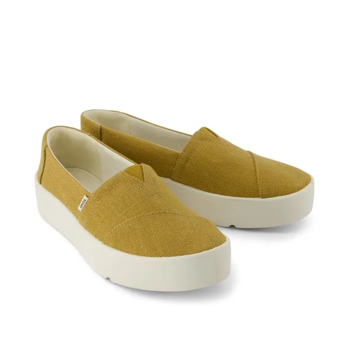Toms Slip Ons Verona Slip On Sneaker Heritage Golden Canvas 8211 Women