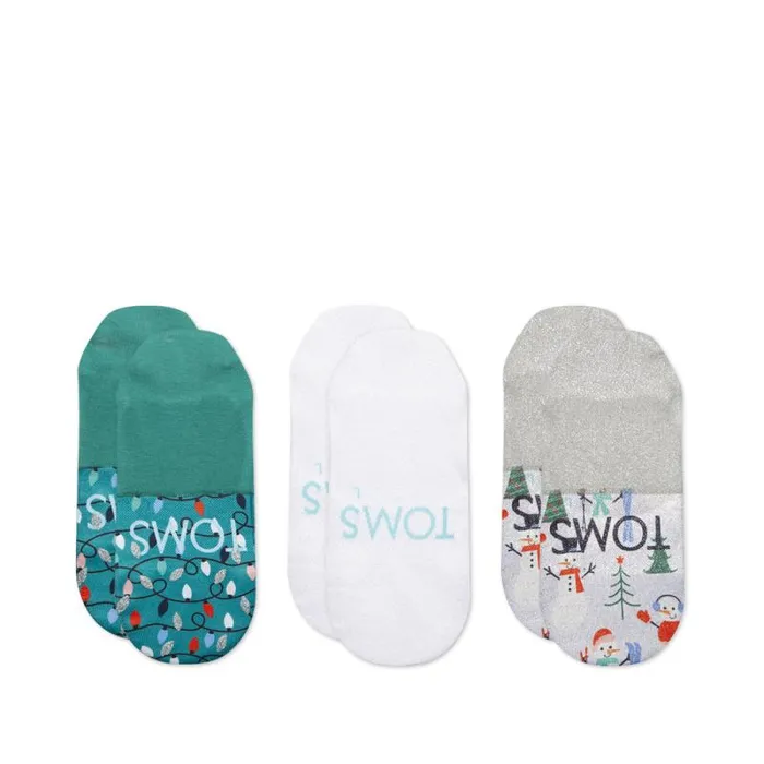 Toms Socks Classic No Show Socks 3 Pack Snowman 8211 Gear